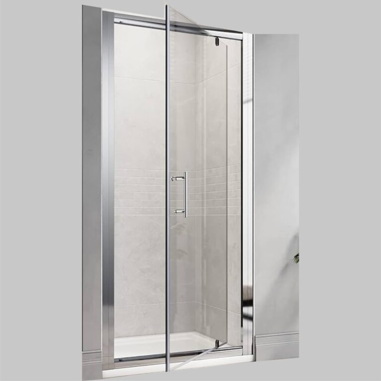 CHROME Frame Pivot Shower Door - Clear Glass AXLE SHOWER COLLECTION