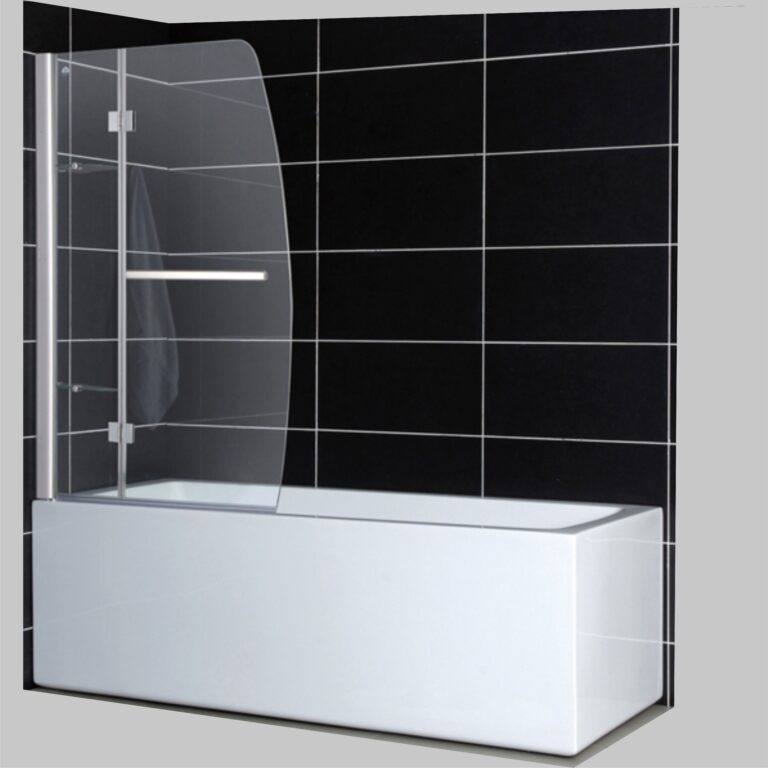 CHROME Frame Pivot Bath/Shower screen - Clear Glass COMPOUND SHOWER COLLECTION