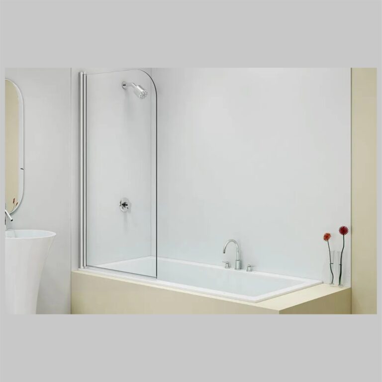 CHROME Frame Bath/Shower screen - Clear Glass COMPOUND SHOWER COLLECTION