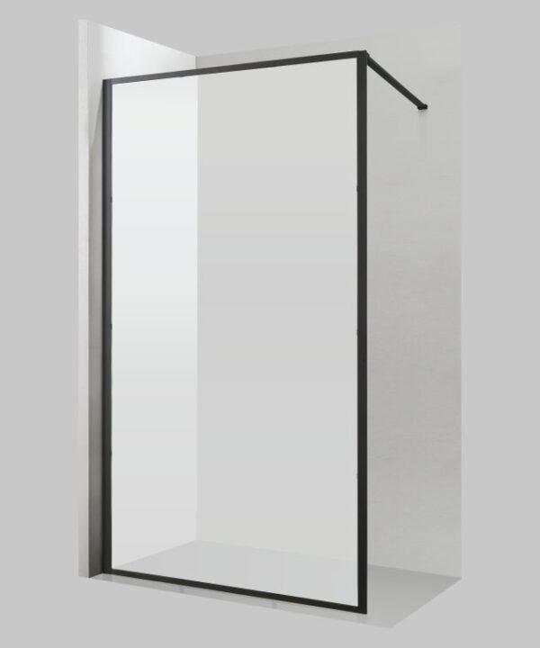 BLACK FRAME - Clear Glass - DECEPTION SHOWER COLLECTION