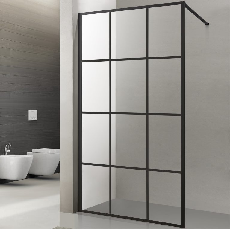 BLACK FRAME - French Glass - DECEPTION SHOWER COLLECTION