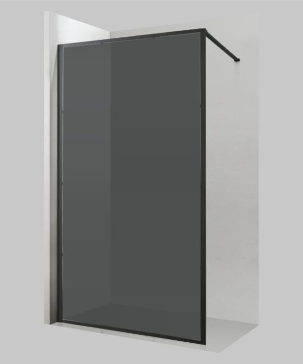 BLACK FRAME - Smoked Glass - DECEPTION SHOWER COLLECTION
