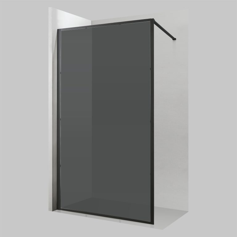 BLACK FRAME - Smoked Glass - DECEPTION SHOWER COLLECTION
