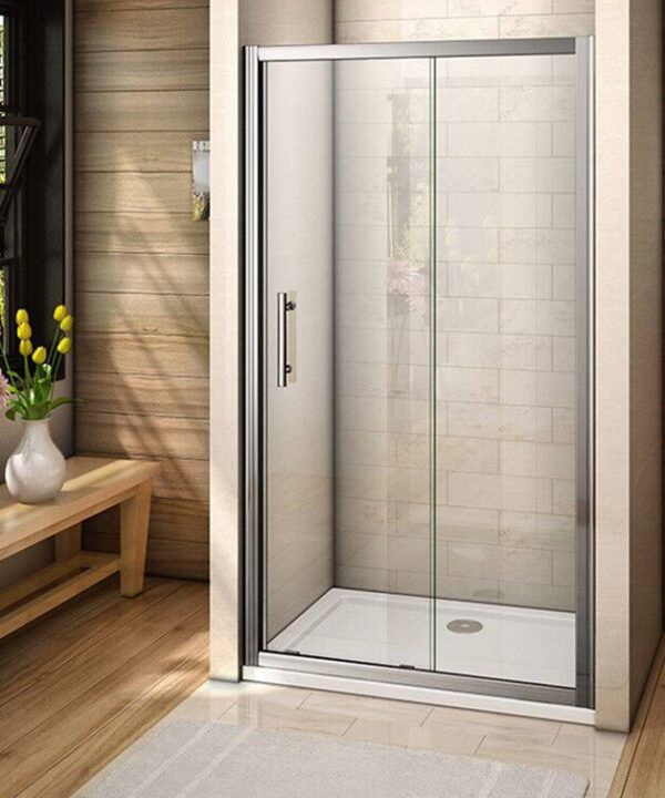 CHROME FRAME Sliding Shower Door - Clear Glass CASCADE SHOWER COLLECTION