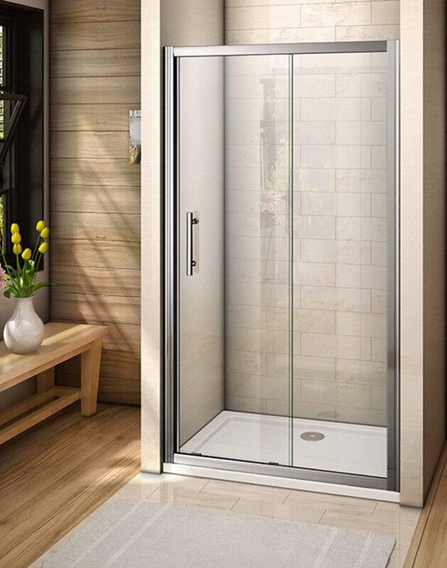 CHROME FRAME Sliding Shower Door - Clear Glass CASCADE SHOWER COLLECTION